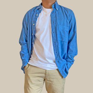 Vintage Brio Blue Italian Made Flannel Shirt